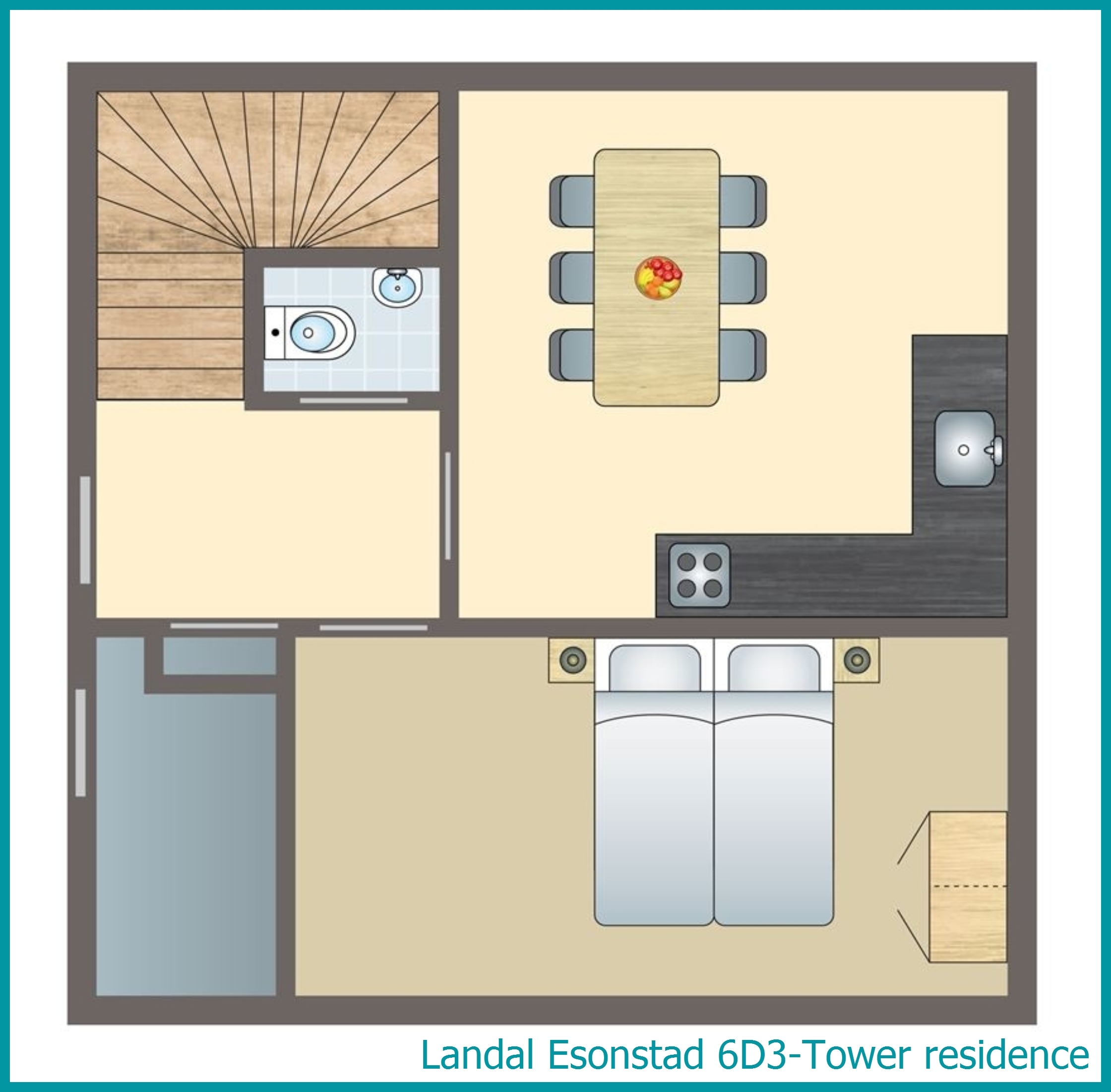 6-person residence 6D3-Tower residence at Esonstad